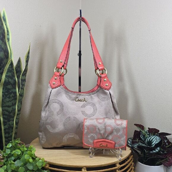 Coach Ashley Op Art Hobo + Matching Wallet